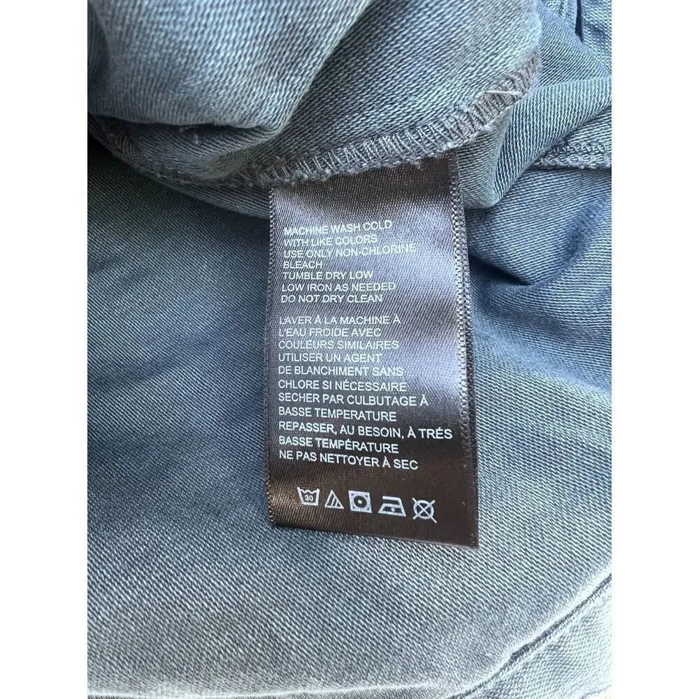 Free Peoples Denim Jacket blue oversize relaxed Cargo Coat Outfitters XS - Picture 6 of 11